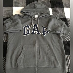 Dark Grey Gap Arch Logo Zip Up.